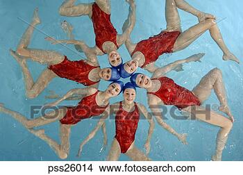 Stock Photo - synchronized swim 
team performing. 
fotosearch - search 
stock photos, 
pictures, images, 
and photo clipart