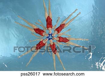 Picture - synchronized swim 
team performing. 
fotosearch - search 
stock photos, 
pictures, images, 
and photo clipart