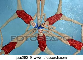 Stock Photograph - synchronized swim 
team performing. 
fotosearch - search 
stock photos, 
pictures, images, 
and photo clipart
