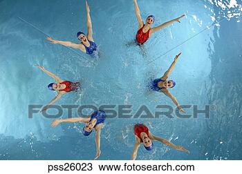 Stock Photo - synchronized swim 
team performing. 
fotosearch - search 
stock photos, 
pictures, images, 
and photo clipart
