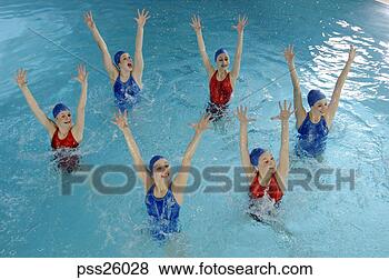 Stock Photo - synchronized swim 
team performing. 
fotosearch - search 
stock photos, 
pictures, images, 
and photo clipart