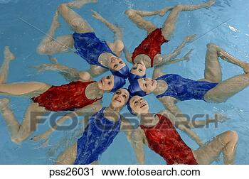 Stock Photography - synchronized swim 
team performing. 
fotosearch - search 
stock photos, 
pictures, images, 
and photo clipart