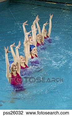 Stock Photo - synchronized swim 
team performing. 
fotosearch - search 
stock photos, 
pictures, images, 
and photo clipart