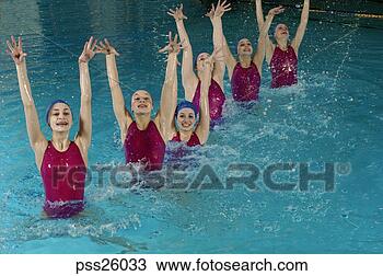 Stock Photo - synchronized swim 
team performing. 
fotosearch - search 
stock photos, 
pictures, images, 
and photo clipart