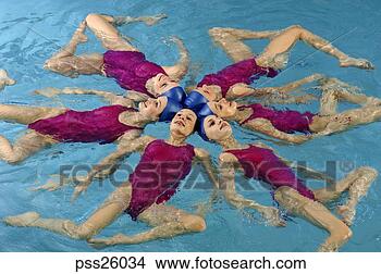 Stock Photo - synchronized swim 
team performing. 
fotosearch - search 
stock photos, 
pictures, images, 
and photo clipart