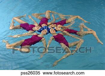 Stock Image - synchronized swim 
team performing. 
fotosearch - search 
stock photos, 
pictures, images, 
and photo clipart