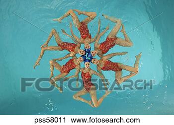 Stock Photography - synchronized swim 
team practicing. 
fotosearch - search 
stock photos, 
pictures, images, 
and photo clipart