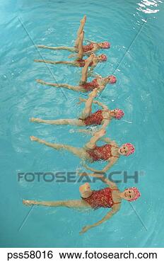 Stock Photo - synchronized swim 
team practicing. 
fotosearch - search 
stock photos, 
pictures, images, 
and photo clipart