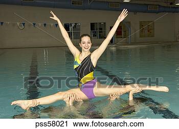 Stock Photography - synchronized swim 
team practicing. 
fotosearch - search 
stock photos, 
pictures, images, 
and photo clipart
