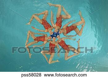 Stock Photo - synchronized swim 
team practicing. 
fotosearch - search 
stock photos, 
pictures, images, 
and photo clipart