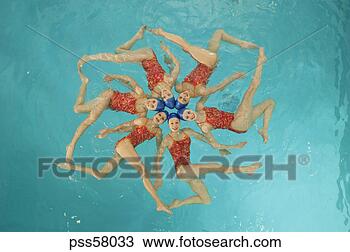 Stock Photo - synchronized swim 
team practicing. 
fotosearch - search 
stock photos, 
pictures, images, 
and photo clipart