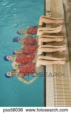 Stock Photo - synchronized swim 
team practicing. 
fotosearch - search 
stock photos, 
pictures, images, 
and photo clipart