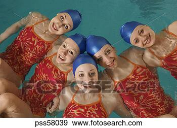 Stock Photograph - synchronized swim 
team practicing. 
fotosearch - search 
stock photos, 
pictures, images, 
and photo clipart