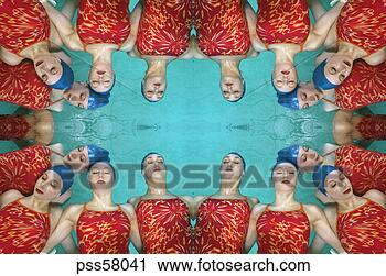 Stock Photography - synchronized swim 
team practicing. 
fotosearch - search 
stock photos, 
pictures, images, 
and photo clipart