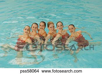 Stock Photo - synchronized swim 
team practicing. 
fotosearch - search 
stock photos, 
pictures, images, 
and photo clipart