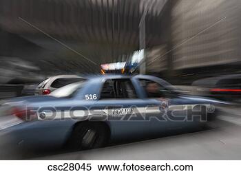 Stock Image - blurred view of 
police car. fotosearch 
- search stock 
photos, pictures, 
images, and photo 
clipart