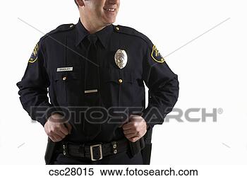 Banco de Imagem - macho,  polícia, 
 oficial,  sorrindo. 
fotosearch - busca 
de fotos, imagens 
e clipart