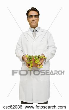 Stock Photo - male scientist 
holding potted 
plants. fotosearch 
- search stock 
photos, pictures, 
images, and photo 
clipart