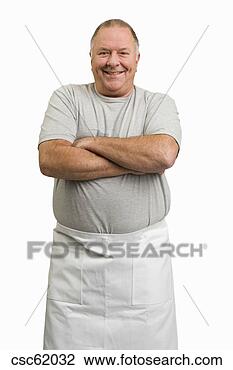 Stock Photo - man wearing apron 
with arms crossed. 
fotosearch - search 
stock photos, 
pictures, images, 
and photo clipart