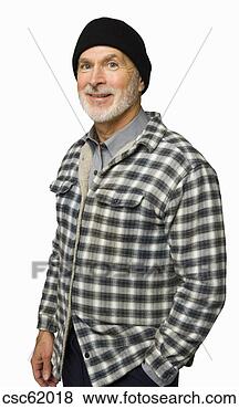 Stock Photo - senior man wearing 
flannel shirt. 
fotosearch - search 
stock photos, 
pictures, images, 
and photo clipart