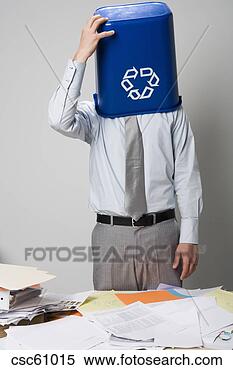 Stock Image - businessman with 
recycling bin 
over head. fotosearch 
- search stock 
photos, pictures, 
images, and photo 
clipart