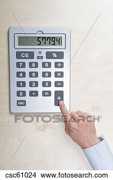 Stock Photo - businessman touching 
calculator button. 
fotosearch - search 
stock photos, 
pictures, images, 
and photo clipart