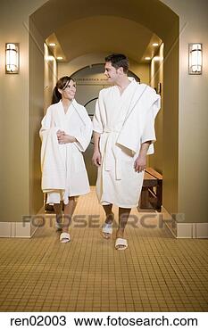 Stock Photo - couple in bathrobes 
at spa. fotosearch 
- search stock 
photos, pictures, 
images, and photo 
clipart