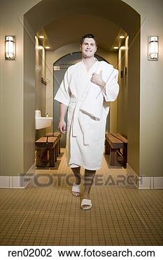 Stock Photo - man in bathrobe 
at spa. fotosearch 
- search stock 
photos, pictures, 
images, and photo 
clipart