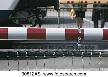 Stock Photo - barrier of rail 
road crossing. 
fotosearch - search 
stock photos, 
pictures, images, 
and photo clipart