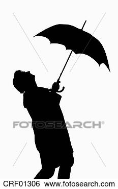 Stock Photo - man holding umbrella, 
silhouette. fotosearch 
- search stock 
photos, pictures, 
images, and photo 
clipart