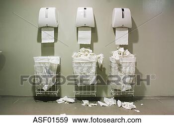 Stock Photograph - waste paper baskets 
and papertowels. 
fotosearch - search 
stock photos, 
pictures, images, 
and photo clipart