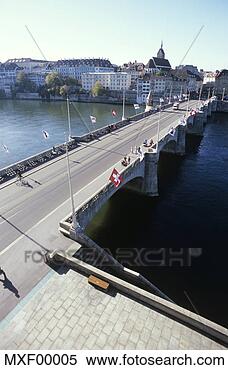 Stock Image - switzerland, basel, 
bridge, elevated 
view. fotosearch 
- search stock 
photos, pictures, 
images, and photo 
clipart