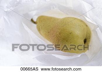 Banco de Imagem - pêra,  papel. 
fotosearch - busca 
de fotos, imagens 
e clipart