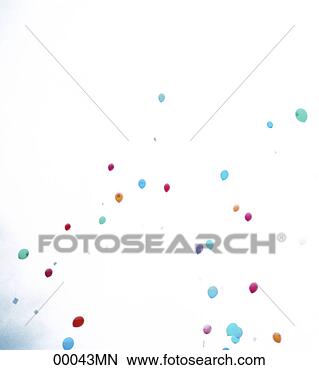 Banco de Imagem - balões,  céu. 
fotosearch - busca 
de fotos, imagens 
e clipart