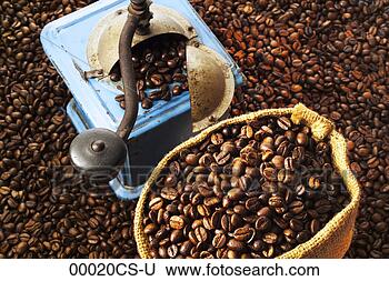 Banco de Imagem - café,  feijões. 
fotosearch - busca 
de fotos, imagens 
e clipart