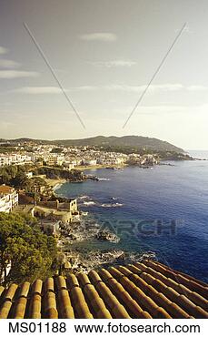 Banco de Imagem - cidade,   praia, 
  calella,   palafrugell, 
  costa,   brava. 
fotosearch - busca 
de fotos, imagens 
e clipart