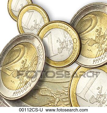 Banco de Imagem - euro,  moedas. 
fotosearch - busca 
de fotos, imagens 
e clipart