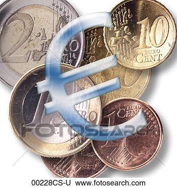 Banco de Imagem - euro,  moedas. 
fotosearch - busca 
de fotos, imagens 
e clipart