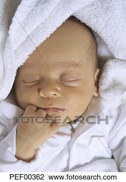 Banco de Imagem - recem nascido, 
 bebê,  menino, 
 (0-3,  months), 
 dormir,  close-up. 
fotosearch - busca 
de fotos, imagens 
e clipart