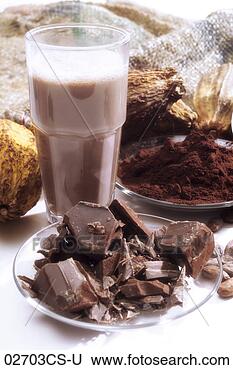 Banco de Imagem - cacau,  vagens, 
 chocolate,  milkshake. 
fotosearch - busca 
de fotos, imagens 
e clipart