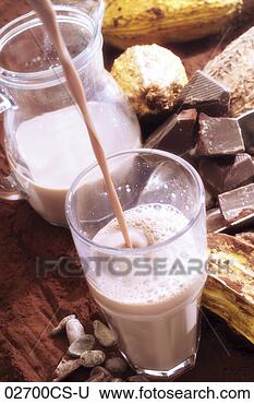Banco de Imagem - chocolate,  bebida, 
 despejar,  vidro. 
fotosearch - busca 
de fotos, imagens 
e clipart