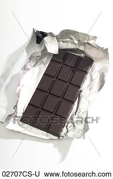 Banco de Imagem - chocolate,  laje, 
 prata,  folha, 
 envoltório. fotosearch 
- busca de fotos, 
imagens e clipart