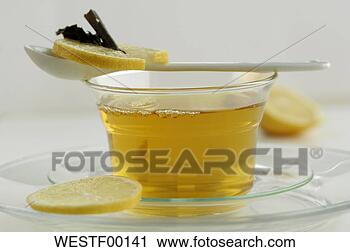Arquivo de Fotografia - copo,  verde, 
 chá,  limão. 
fotosearch - busca 
de fotos, imagens 
e clipart