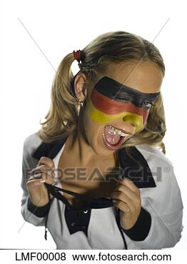 照片 - 德语, 女性, 足球, 迷 LMF00008 - 搜寻相