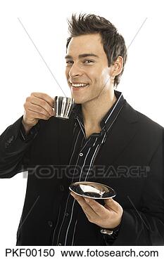 Stock Photography - young man holding 
coffe cup, close-up. 
fotosearch - search 
stock photos, 
pictures, images, 
and photo clipart