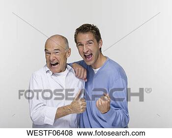 Banco de Imagem - maduras,  pai, 
 gesticule,  retrato. 
fotosearch - busca 
de fotos, imagens 
e clipart