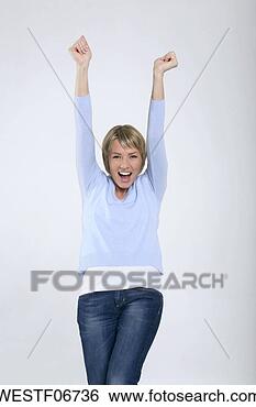 Banco de Imagem - mulher,  agarrar, 
 punho,  retrato. 
fotosearch - busca 
de fotos, imagens 
e clipart