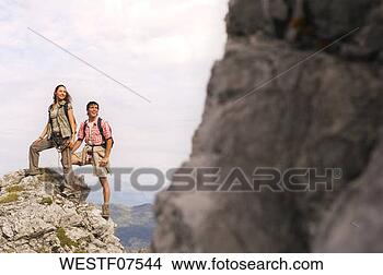 Banco de Imagem - áustria,  salzburger, 
 terra,  par, 
 hiking. fotosearch 
- busca de fotos, 
imagens e clipart