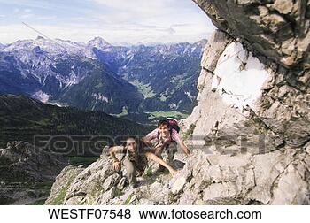Banco de Imagem - áustria,  salzburger, 
 terra,  par, 
 hiking. fotosearch 
- busca de fotos, 
imagens e clipart