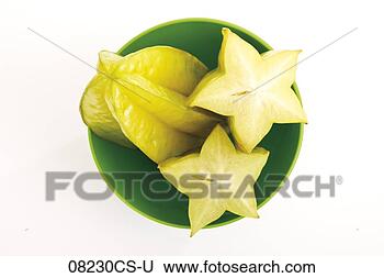 Banco de Imagem - cortado,  estrela, 
 fruta,  elevado, 
 vista. fotosearch 
- busca de fotos, 
imagens e clipart